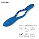 Satisfyer, Multifunktionen Vibrator, Elastic Game’, über 16 Anwendungen, wasserdicht (IPX7), wiederaufladbar, hautfreundliches Silikon, Farbe:blau