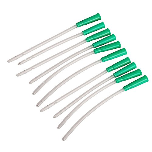 HealthAndYoga(TM) Enema Supplies â€“ Short 15 Centimeters Discomfort-Free, Medical Grade Colon Tips - Flexible Rounded End for Smooth Insert - Saver Pack - Set of 10 (14 FR)