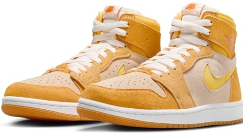 Air Jordan 1 Zoom CMFT 2 Women's Shoes (FJ5743-700, Yellow Ochre/Pale Vanilla/Safety Orange) Size 93
