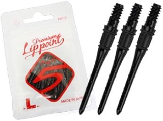 Lstyle Dart Tips: No.5 Premium Lippoint - for No.5 Thread Only - Plastic Soft Dart Points - Black