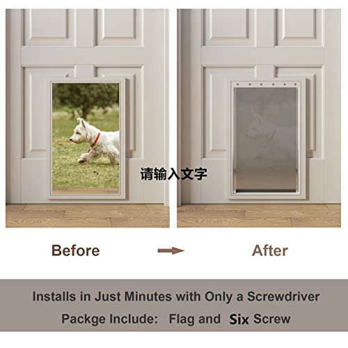 Extra große Ersatzklappen für Hundetür mit Schrauben, kompatibel mit PetSafe Freedom Doggie Doors PAC 11-11040, Maße: 34 x 61 cm, flexibel, langlebig, BPA-frei, wetterbeständige Materialien
