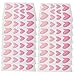 Beaupretty 16fogli Adesivi Murali Cuore Rosa Per Decorazioni Romantiche Camere Letto Finestre Adesivi Riutilizzabili e Flessibili immagine