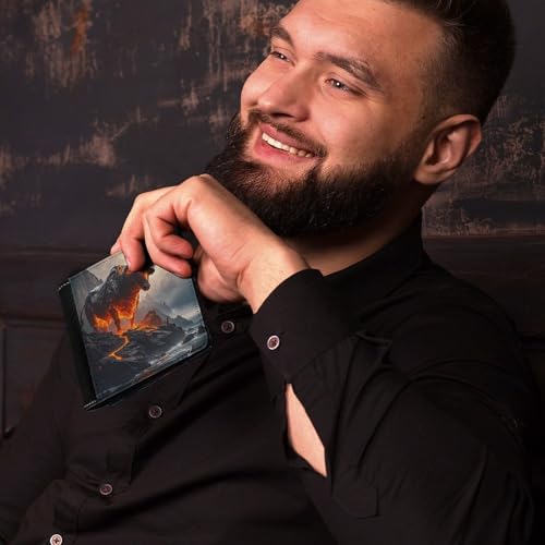 EmberMountainBull Bifold Wallets for Men Pu Leather Durable Personalized Mens Wallets for Work Or Daily Use4