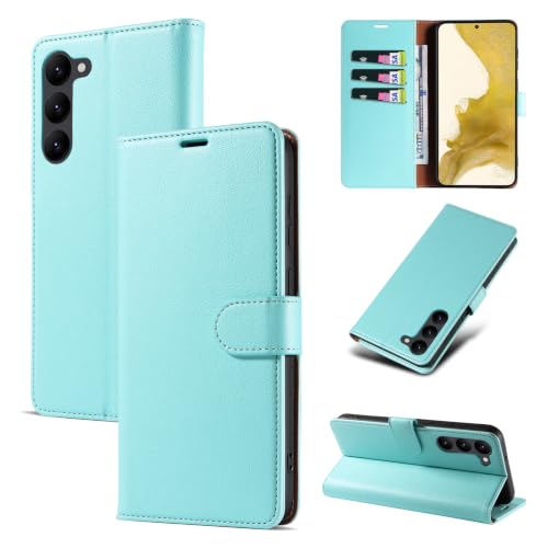 RKINC Wallet Case for Galaxy S22 Plus, 3 Card Holders, Aqua