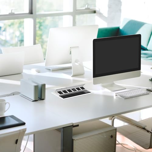 Image of MX Premium Power Console 16A Pop-Up Table Socket with 3 AC Universal Outlets, 2 USB-A Charging Ports & 2 Cat-6 Ethernet Ports, Desk Clamp Power Strip with Master Switch, White, Ideal for Office