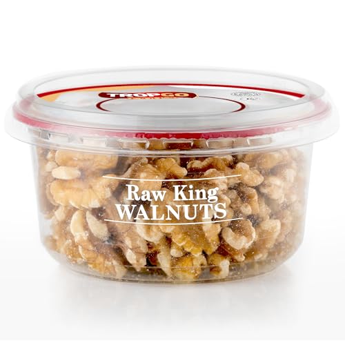 Tropgo Raw King Walnuts 120g - Whole Food Unsalted Nuts in a Resealable and Recyclable Tub - High Protein and Fibre Rich Vegan Snack - Ideal Healthy Vegan Keto Snack for All Ages (1-Pack)