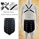 PIIKNUO Herren Riemenbody Leder Harness Einstellbar Gladiator Lederrock Gladiator Brust Harness Rüstung Männer Sexy Kostüm Sexy Körper Harness Wäsche Cosplay Party Clubwear