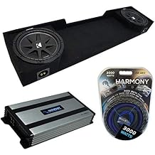 Harmony Audio Compatible with 1988-1998 Chevy CK Silverado Extended Cab Truck Kicker Bundle Comp C10 Dual 10" Sub Box Enclosure & Harmony HA-A800.1 Amp