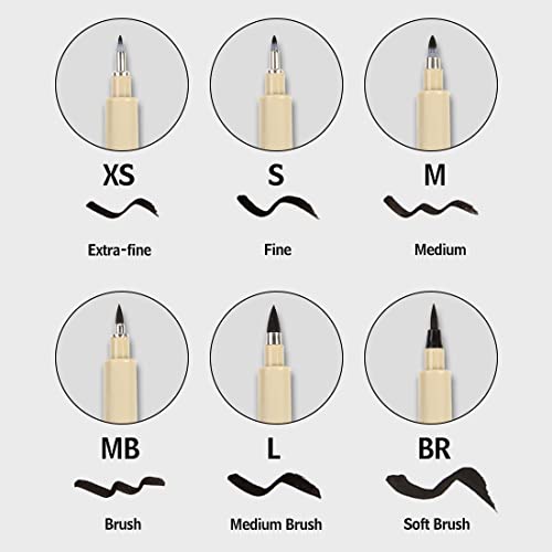 Artdingd Calligraphy Brush Pens, Hand Lettering Pens, Pack Of 6 Brush Markers Set, Soft And Hard Tip For Beginners Writing, Art Drawings, Water Color Illustrations, Journaling, Black Ink #TOP2