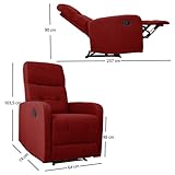 Poltrona Relax In Velluto Con Reclinazione Manuale - Piccola Ma Comoda, Gambe Cromate