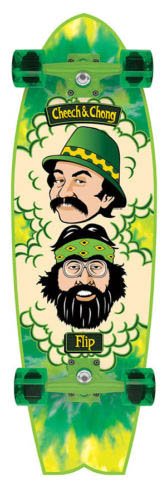 Mini Longboard Skateboard Cheech And Chong Green Room Cruiser Shark Cruzer
