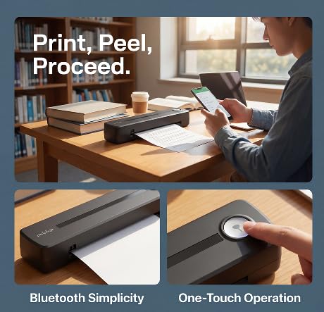 Image of P91 Tattoo Stencil Printer, A4 Thermal Printer | Wireless Bluetooth, USB Thermal Transfer Printer for Work