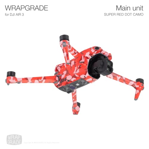 WRAPGRADE Skin Naklejki skórne dla DJI Air 3 (SUPER RED DOT CAMO)