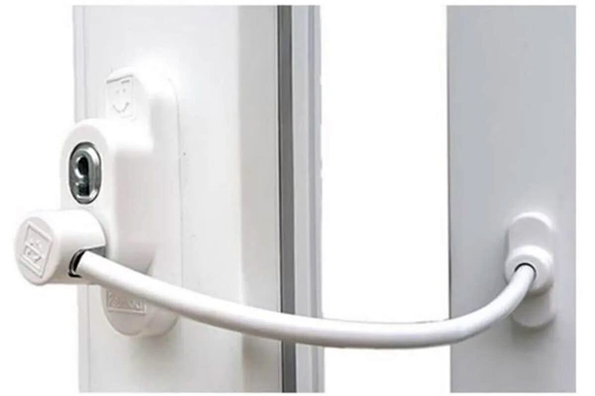 Bijutek Penkid Çelik Halatlı Kablolu Pvc Pencere Emniyet Çocuk Güvenlik Kilidi 3 ADET