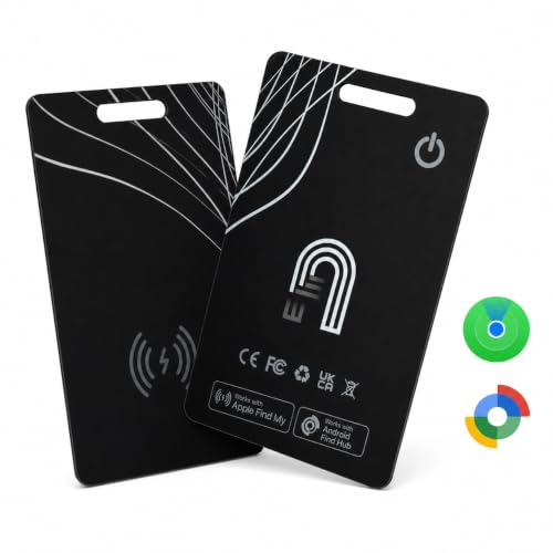 Smart Tracker-Karte, funktioniert mit Apple Find My & Google Find Hub, Wallet Finder Card für iPhone & Android, kabelloser wiederaufladbarer...
