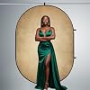 Kate 5x6.5ft Collapsible Backdrop Pop Up Backdrops,Double Sided Blue Screen and Beige Screen,2 in 1 Collapsible and Reversible Background for Photography, YouTube Videos, and Live Streaming.