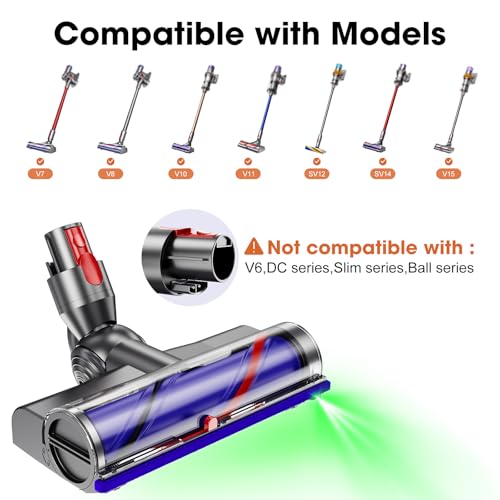 Image of MYUAKO Vacuum Replacement Head for Dy-So V15 /V7 /V8 /V10 /V11 Direct Drive Motor-Head Brush Roller for Dy-so Vacuum Attachments Parts, Upgrade Anti-Tangle Vacuum Part for Carpet Hardwood Floor