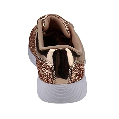 Nature Breeze Em29 Womens Metallic Sparkling Bling Glitter Bomb Fashion Sneaker Color Rose Gold Size:11 #TOP5