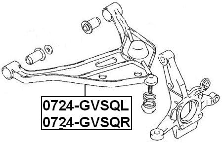 Miniatura 2 de Brazo delantero derecho Febest 0724-GVSQR Oem 45201-67D01