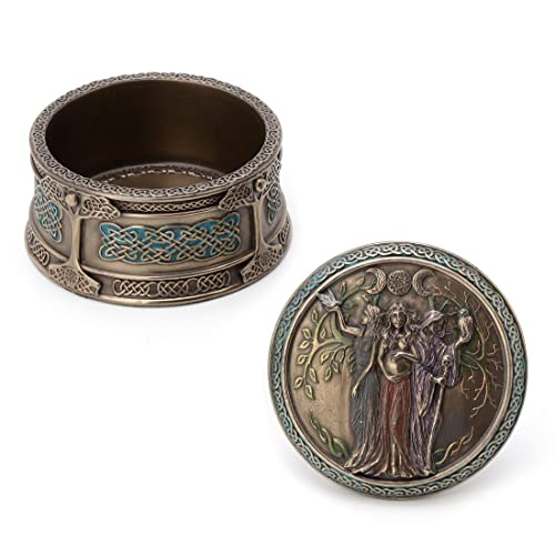 Boîte triple déesse celte wiccan coffret à bijoux ésotérique