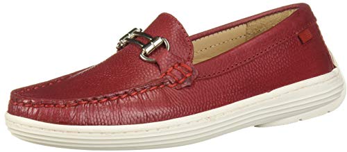 Marc Joseph New York Kids Boys/Girls Leather Double Bit Driver Shoe, Red Pebble Grainy, 13 M Us Little #TOP10