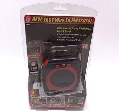 Laser Tape Measure,3-in-1 Digital Tape Measure, String Mode, Sonic Mode & Roller Mode, As seen on TV The Best Measuring Tape (Black)