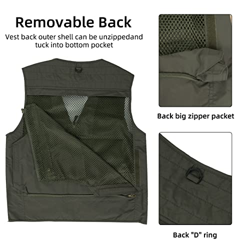 Loogu Outdoor Fly Fishing Vest With Multi-Pockets For Fishing,Hunting, Hiking, Climbing, Traveling, Photography #TOP3
