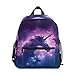 Kinder-Rucksack für Mädchen und Jungen, Fantasie-Tier-Einhorn, Galaxie-Nebel, Kleinkinder, Schultasche mit Brustgurt und Flaschenhalter, Rucksack für Vorschule, Kindergarten, leicht