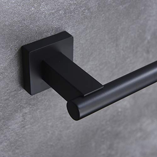 Hoooh Matte Black 12" Towel Bar, Stainless Steel Hand Towel Holder For Bathroom Or Kitchen Wall Mount, A101L30B-Bk #TOP4