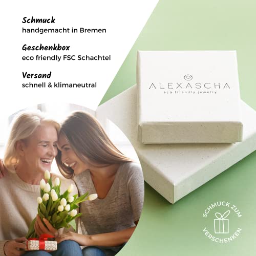 ALEXASCHA Mutter Tochter Geschenk • Ring Set aus 2 Statement Ringen in Silber & Roségold • Muttertagsgeschenk • Schmuckset verstellbar ab Größe 60 (Ø 19 mm)