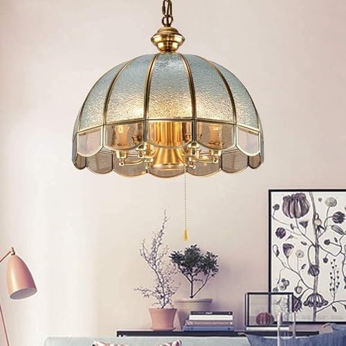 Fashionable Chandelier Retro Mediterranean Style Glass Home Living Room Dining Room Bedroom Simple Lighting