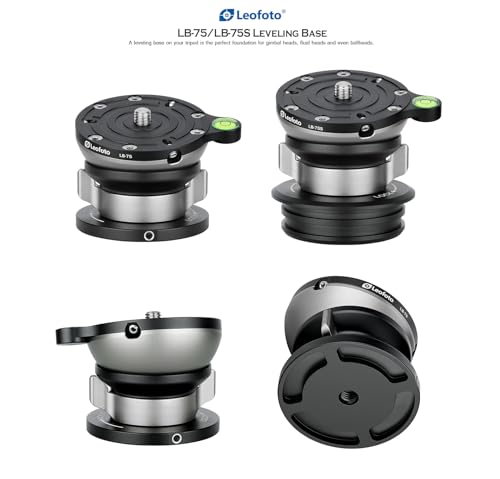 Image of LB-75 75mm Leveling Base for Tripod w Butterfly Lock Collar 55lb Max Load + /-15 Tilt