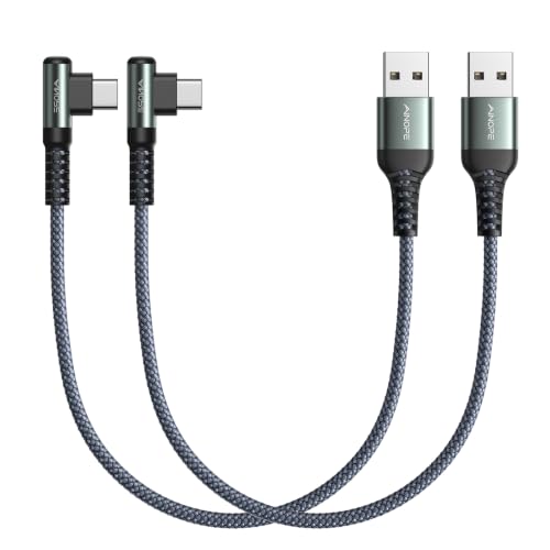 Image of AINOPE USB A to USB C Cable 1FT 2 Pack Type C Charger Fast Charging Cord