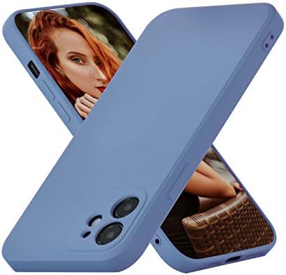 UEEBAI Case for iPhone 11 6.1 inch, Ultra Slim Straight Side Liquid Silicone Case Precise Cut-outs Gel Rubber TPU Bumper Case Smooth Lovely Shell Shockproof Protective Cover for iPhone 11 -Dark Green