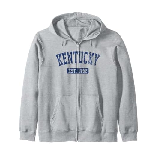 Kentucky Classic Vintage Athletic Blue Text Est. 1792 Zip Hoodie