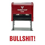 Bullshit! Self Inking Rubber Stamp (Red Ink) - Large