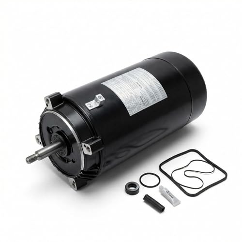 ActiveTrail 1 HP Pool Pump Motor UST1102 Up-Rated 56J Frame Single Speed Swimming Pool Motor Replacement Weather-Resistant Compatible with Hayward Super Super II & Max-Flow Pumps