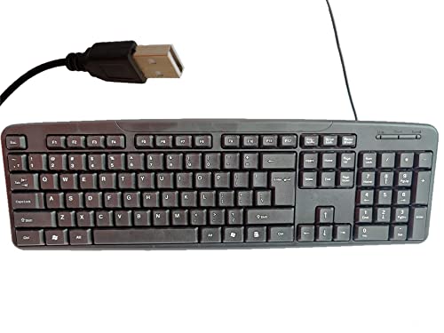 Image of Anjo USB Keyboard Wired with 104 UV Coated Anti Noise Keys, Rupee Key, Spill Proof