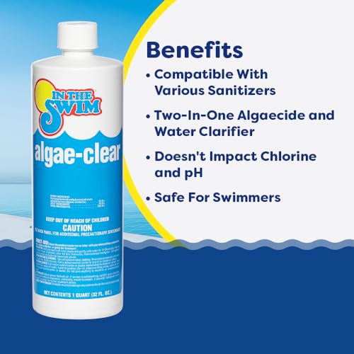 Image of In The Swim Algae-Clear - Non-Foaming Algaecide + Water Clarifier - 1 Quart