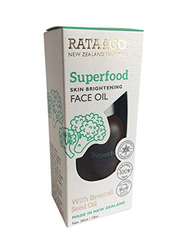 Rata & Co. New Zealand Naturals - Superfood Skin Brightening Face Oil with Broccoli Seed (Vegan Friendly Ingredients, 100% Paraben Free, No Animal Testing)