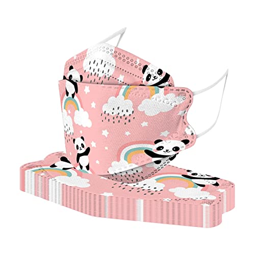 10 Stück Kinder Mundschutz mit Bunt Motiv 3-lagige Einweg Mund Nasenschutz Atmungsaktiv Geruchlos Lustige Bedruckt Einmal Halstücher Masken Tücher Schal für Jungen Mädchen Täglich Outdoor Schule Cover