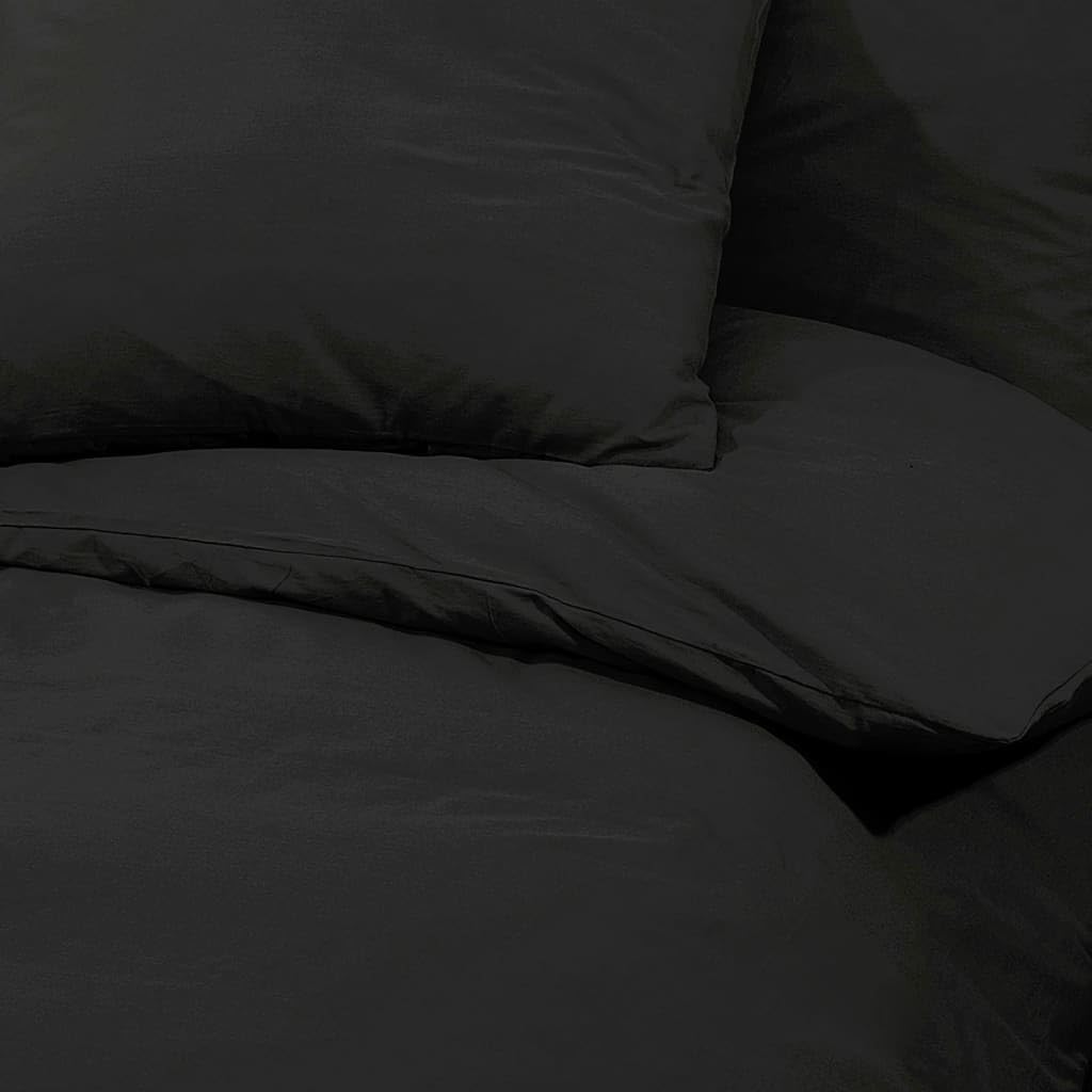 Set Copripiumino Nero 260x240 cm in Cotone, Casa e Giardino,Biancheria,Lenzuola e Coperte,Copripiumini, 1.18kg-136116