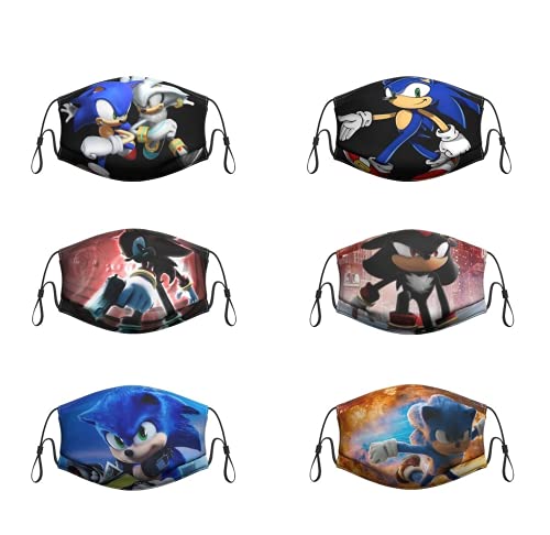 6-piece children's dust-proof mask, washable balaclava, reusable, adjustable dust-proof polyester mask, headscarf suitable for boys and girls