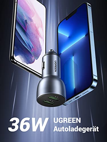 Kfz-Ladegerät Ugreen Zigarettenanzünder mit USB QC 3.0 und 1m Kabel