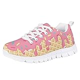 POLERO Graphic 3D Print Icecream Shoes for Girls Cute Sweet Candy Theme Running Shoes Lightweight Athletic Sneakers School Casual Walking Shoes Size 12