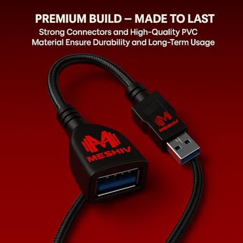 Image of USB 3.0 Extension Cable - High Speed Data Transfer up to 5Gbps, Male to Female Extension Cord for PC, Laptop, Printer, Hard Drive, Keyboard & More (USB CABLE 3M)