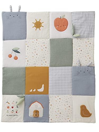 Vertbaudet Colcha Patchwork Lovely Farm Crudo 100X120
