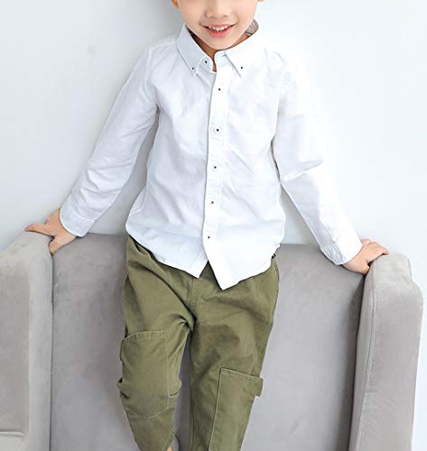 Moli&Hani 子供シャツ オックスフォード 長袖シャツ 男の子