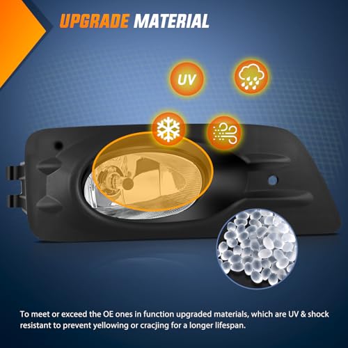 Nilight Fog Lights Assembly Compatible with 2006 2007 Honda Accord Sedan 4 Door with H11 12V 55W Bulbs Clear Lens Fog Lamps Replacement Driver and Passenger Side by Nilight - Used condition - Image 7
