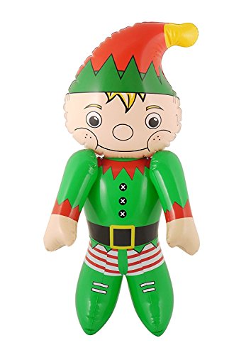 Festive 65cm Inflatable Elf Christmas Decoration - Quick & Easy to Inflate, Ideal for Holiday Parties, Indoor/Outdoor Display, Adds Playful Charm to Any Celebration